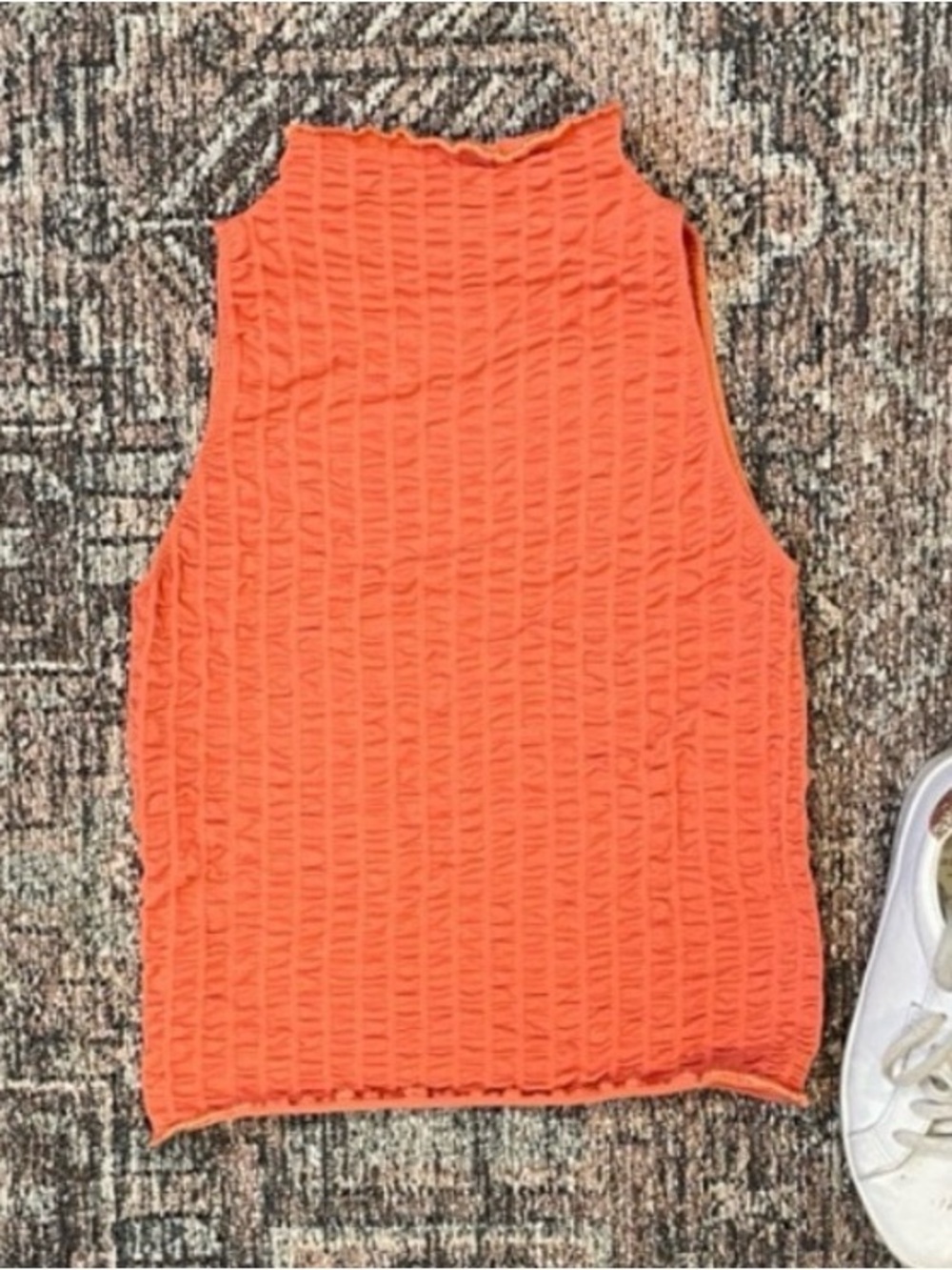 Daily Practice Anthropologie Textured Mock Neck Tank Small